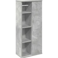 Meubelsets*vidaXL Badkamerkast met rolhouder 39x22x90 cm Betongrijs