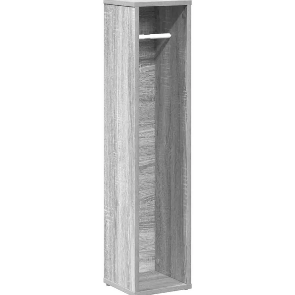 Meubelsets*vidaXL Badkamerkast met rolhouder 20,5x20x90 cm Grijs sonoma