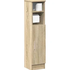 Badkamerkast met rolhouder 20,5x22x90 cm kleurig>vidaXL New