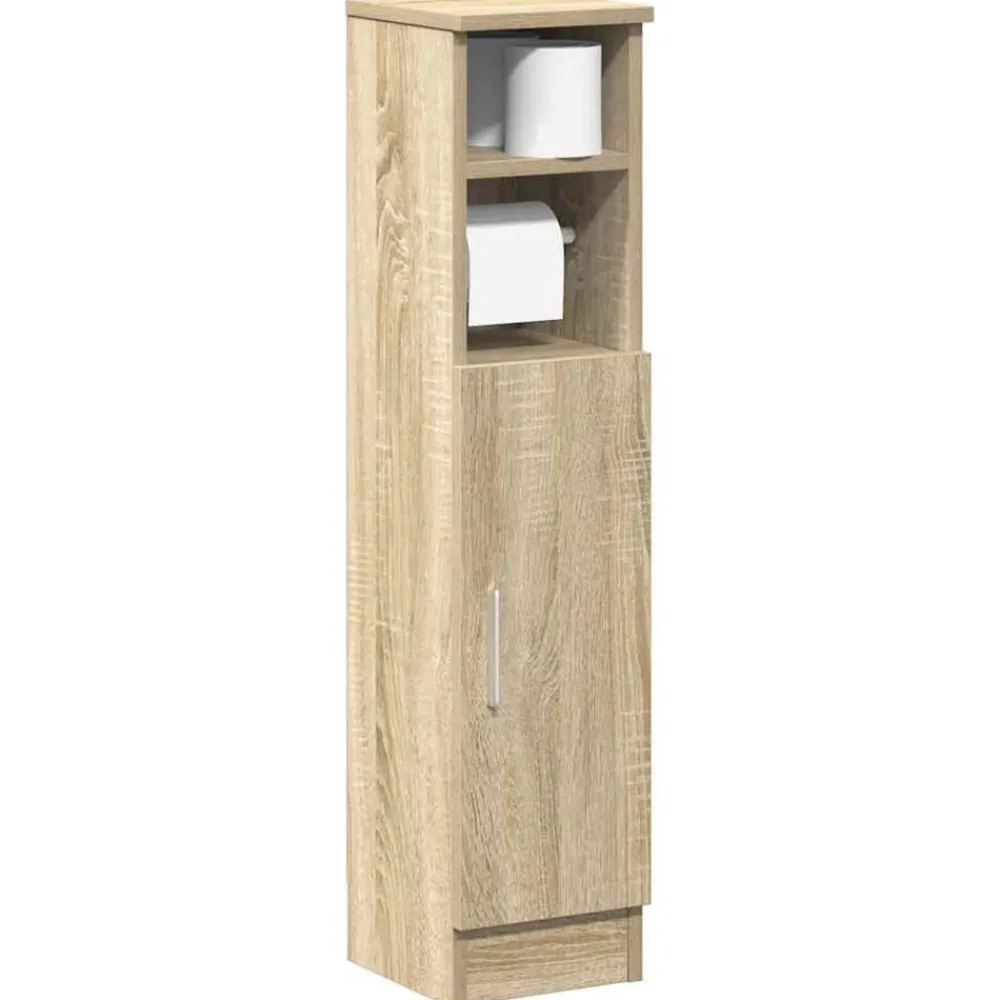 Badkamerkast met rolhouder 20,5x22x90 cm kleurig>vidaXL New