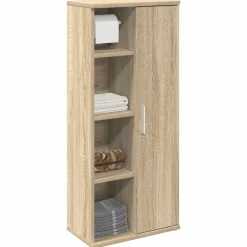 Meubelsets*vidaXL Badkamerkast met rolhouder 39x22x90 cm kleurig Sonoma eiken
