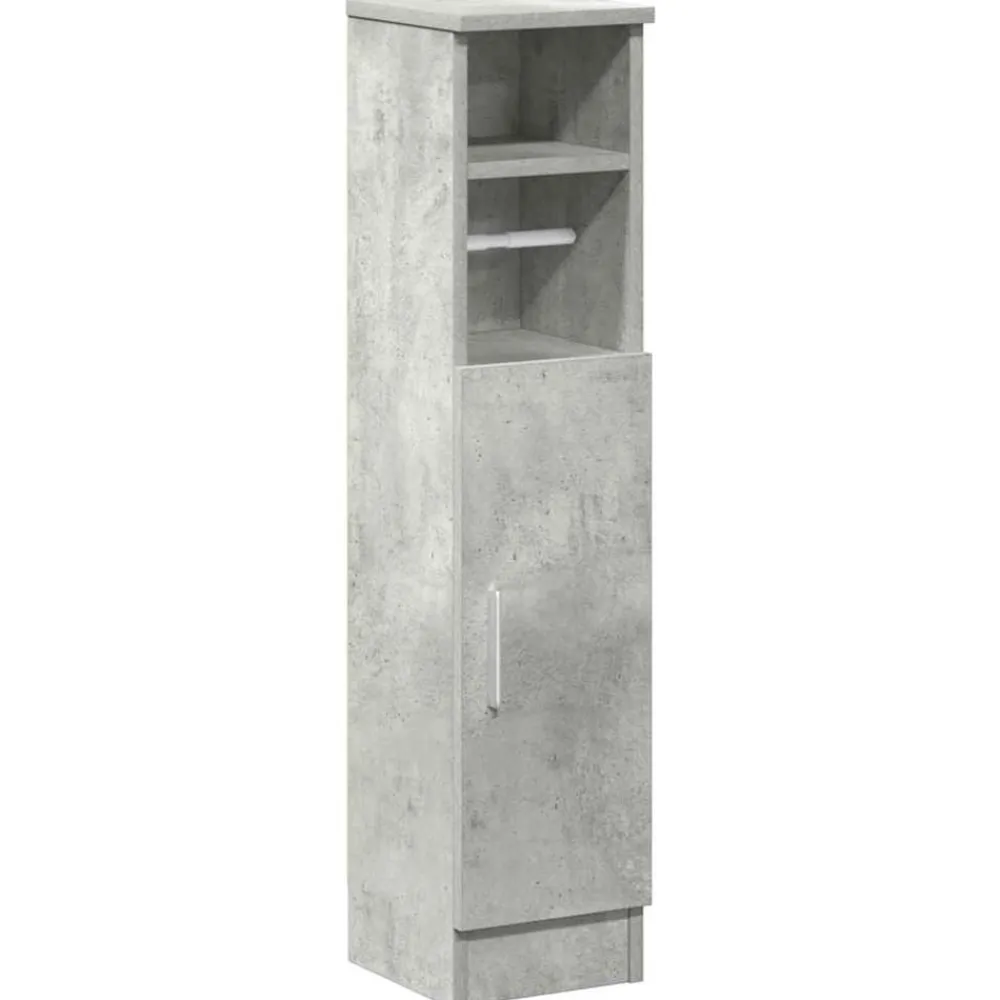 Meubelsets*vidaXL Badkamerkast met rolhouder 20,5x22x90 cm Betongrijs