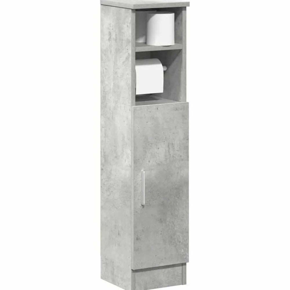 Meubelsets*vidaXL Badkamerkast met rolhouder 20,5x22x90 cm Betongrijs