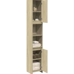 Badkamerkast 30x30x183,5 cm spaanplaat kleurig><noscript><img width=