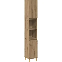 Badkamerkast 30x30x190 cm bewerkt hout>vidaXL Clearance