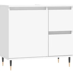 Kasten & Opbergmeubelen*vidaXL Badkamerkast 65x33x60 cm bewerkt hout Wit