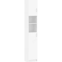 Meubelsets*vidaXL Badkamerkast 32x25,5x190 cm bewerkt hout Wit