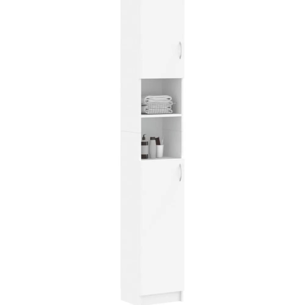 Meubelsets*vidaXL Badkamerkast 32x25,5x190 cm bewerkt hout Wit