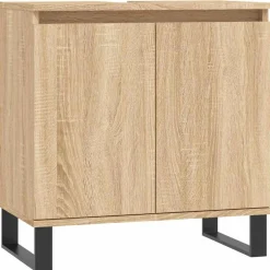 Meubelsets*vidaXL Badkamerkast 58x33x60 cm bewerkt hout kleurig Sonoma eiken