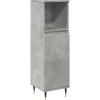 Badkamerkast 30x30x100 cm bewerkt hout betongrijs>vidaXL Hot
