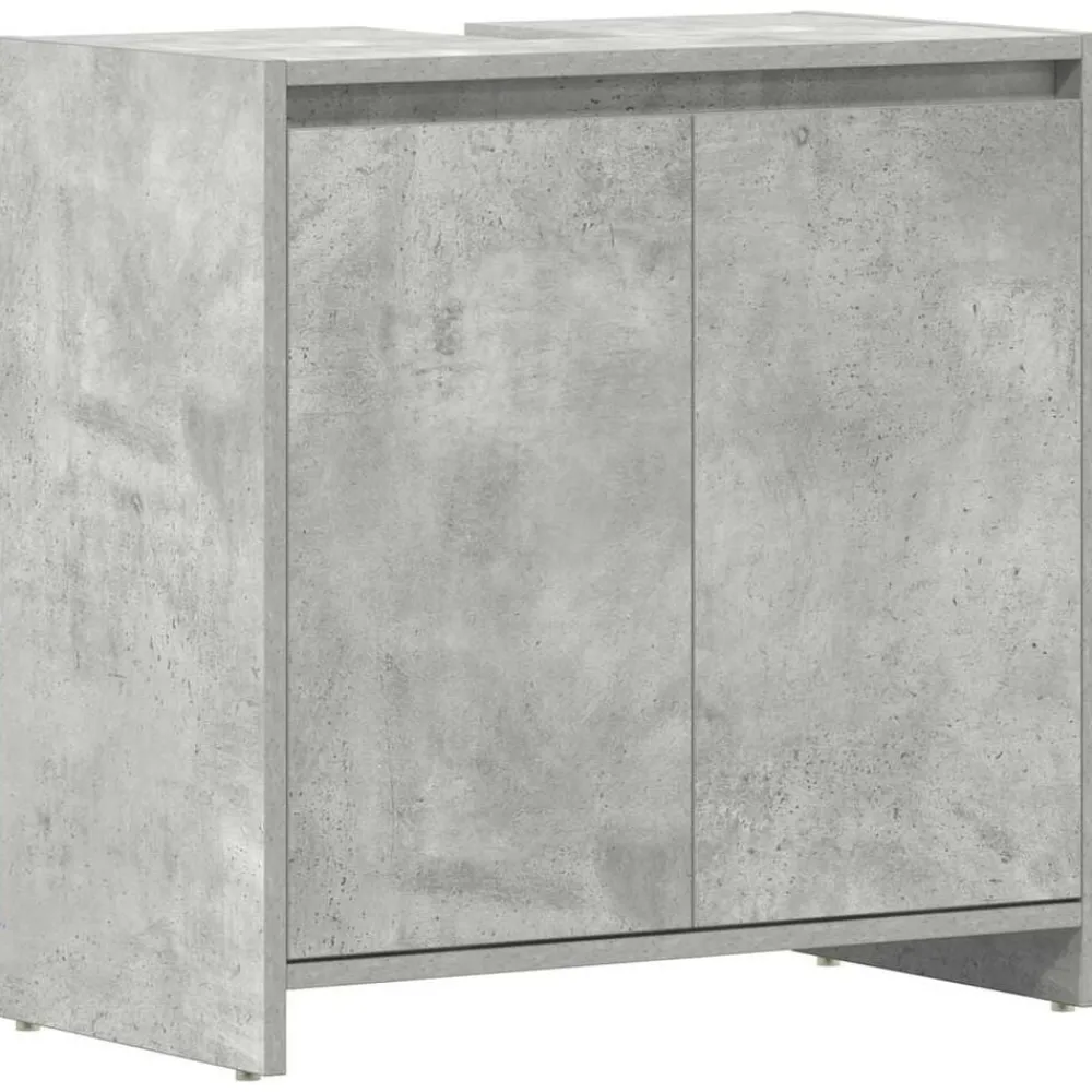 Meubelsets*vidaXL Badkamerkast 60x33x61 cm bewerkt hout Betongrijs