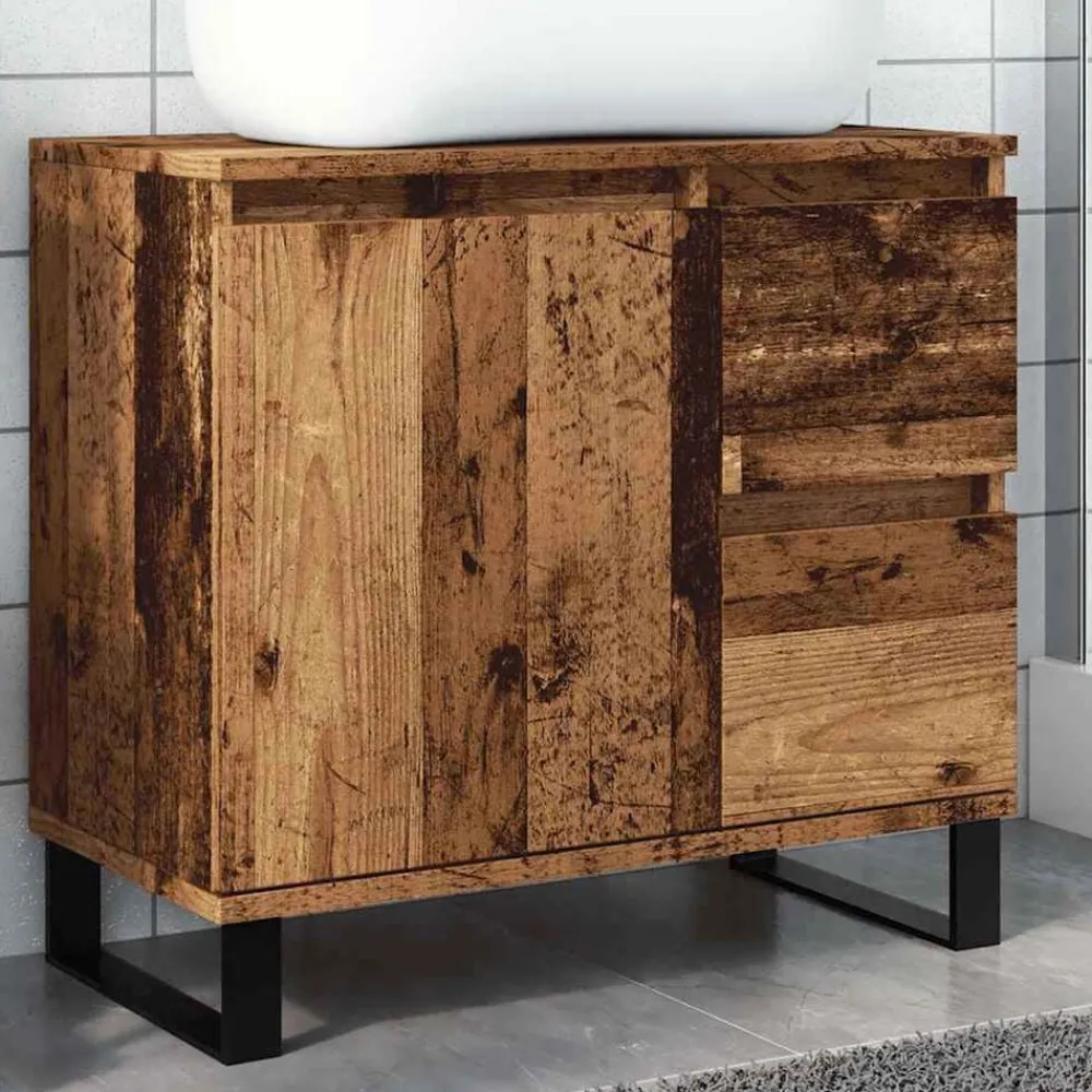 Meubelsets*vidaXL Badkamerkast 65x33x60 cm bewerkt hout kleurig Oud hout