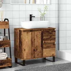Meubelsets*vidaXL Badkamerkast 65x33x60 cm bewerkt hout kleurig Oud hout