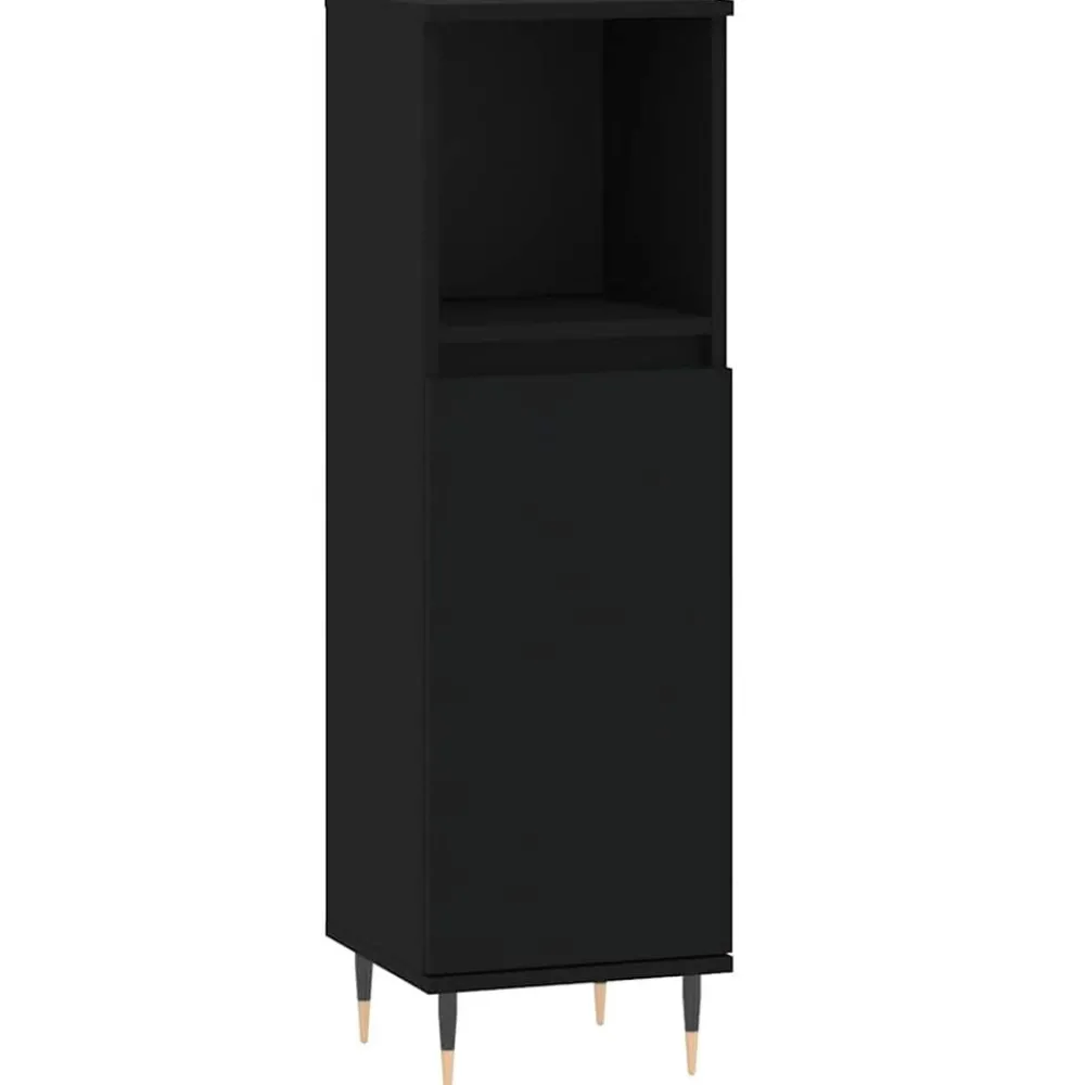 Badkamerkast 30x30x100 cm bewerkt hout>vidaXL Online
