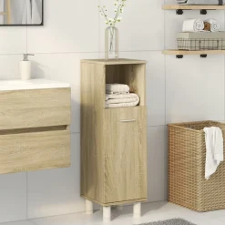 Badkamerkast 30,5x30x95 cm bewerkt hout kleurig><noscript><img width=