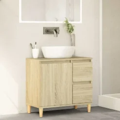 Badkamerkast 65x33x60 cm bewerkt hout kleurig><noscript><img width=