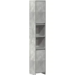 Meubelsets*vidaXL Badkamerkast 30x30x183,5 cm spaanplaat Betongrijs