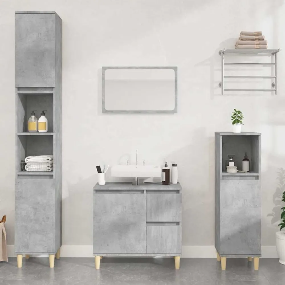 Badkamerkast 65x33x60 cm bewerkt hout beton>vidaXL Best