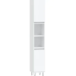 Meubelsets*vidaXL Badkamerkast 30x30x190 cm bewerkt hout Wit