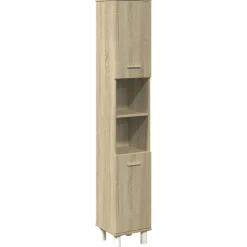 Badkamerkast 30,5x30x179 cm bewerkt hout kleurig>vidaXL Online