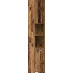 Badkamerkast 30x30x183,5 cm bewerkt hout kleurig>vidaXL
