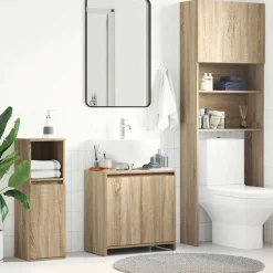 Badkamerkast 60x33x61 cm bewerkt hout kleurig>vidaXL Hot