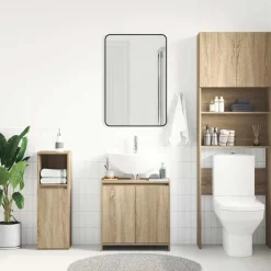 Badkamerkast 60x33x61 cm bewerkt hout kleurig><noscript><img width=