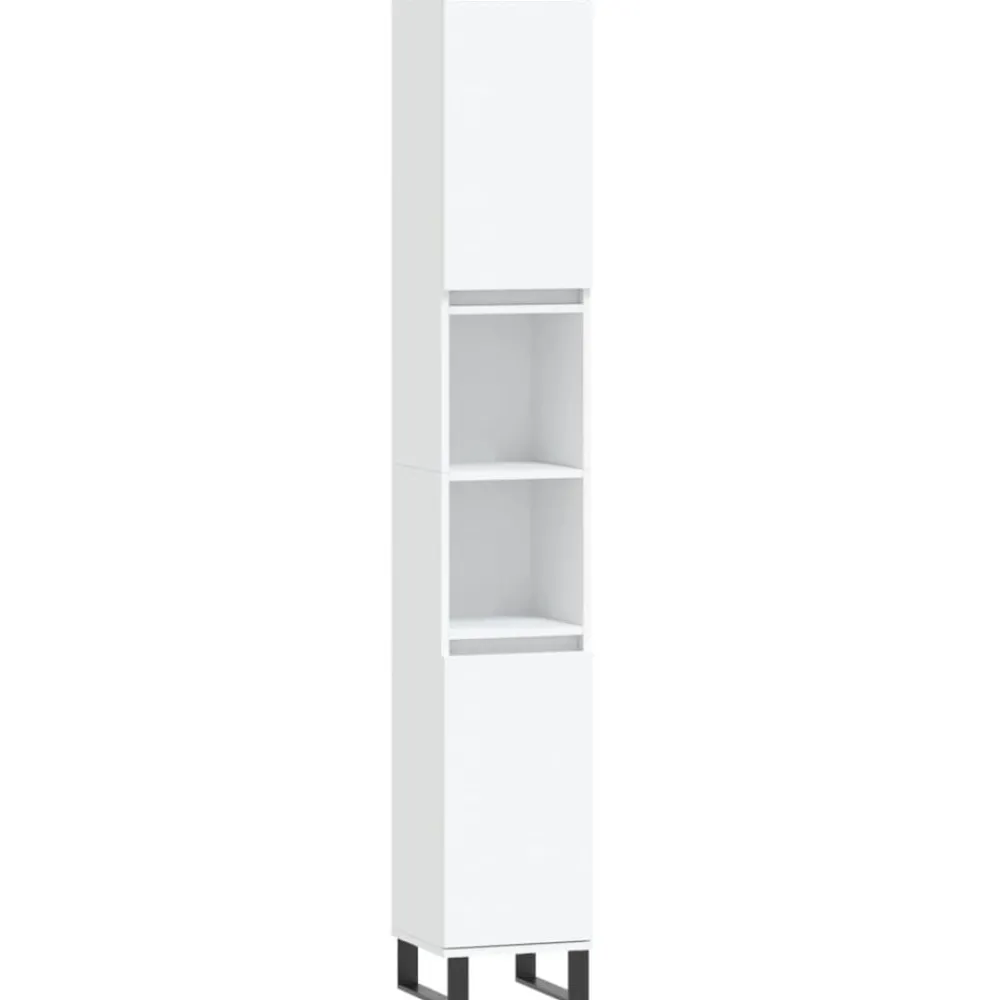 Badkamerkast 30x30x190 cm bewerkt hout>vidaXL Hot