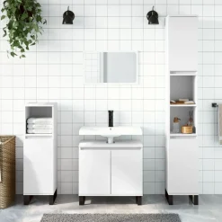 Badkamerkast 30x30x190 cm bewerkt hout>vidaXL Hot