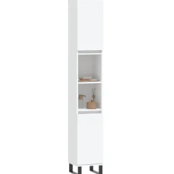 Badkamerkast 30x30x190 cm bewerkt hout><noscript><img width=