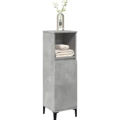 Badkamerkast 30x30x100 cm bewerkt hout>vidaXL New