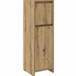 Badkamerkast 30x30x95 cm bewerkt hout artisanaal eikenkleur>vidaXL Online