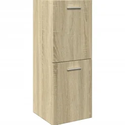 Meubelsets*vidaXL Badkamerkast 30x30x80 cm spaanplaat kleurig Sonoma eiken
