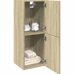 Meubelsets*vidaXL Badkamerkast 30x30x80 cm spaanplaat kleurig Sonoma eiken