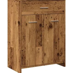 Badkamerkast 60x33x80 cm bewerkt hout kleurig>vidaXL Outlet