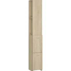 Meubelsets*vidaXL Badkamerkast 25x26,5x170 cm bewerkt hout kleurig Sonoma eiken