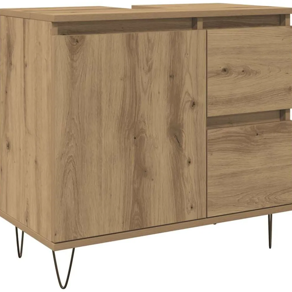 Badkamerkast 65x33x60 cm bewerkt hout>vidaXL Hot