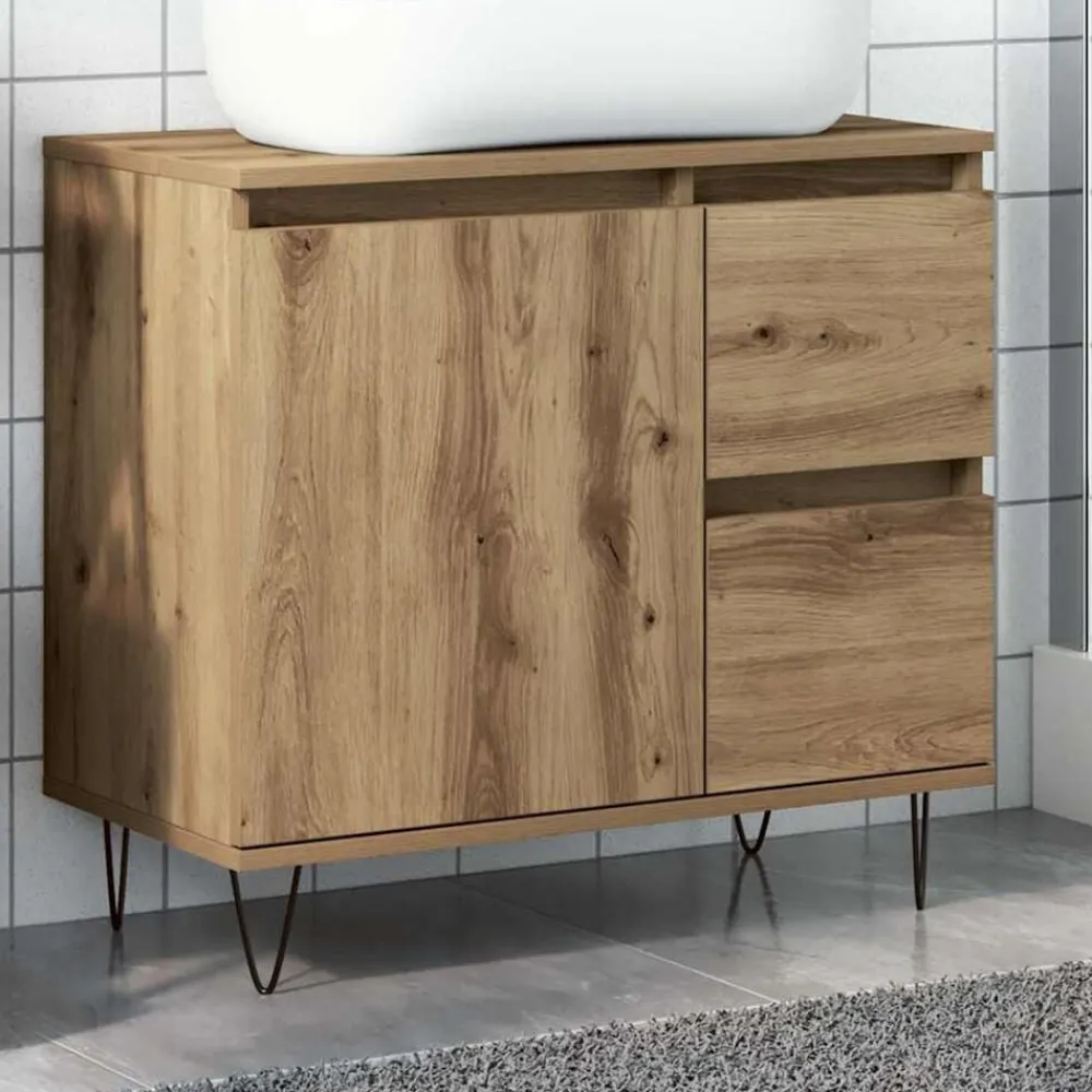 Badkamerkast 65x33x60 cm bewerkt hout>vidaXL Hot