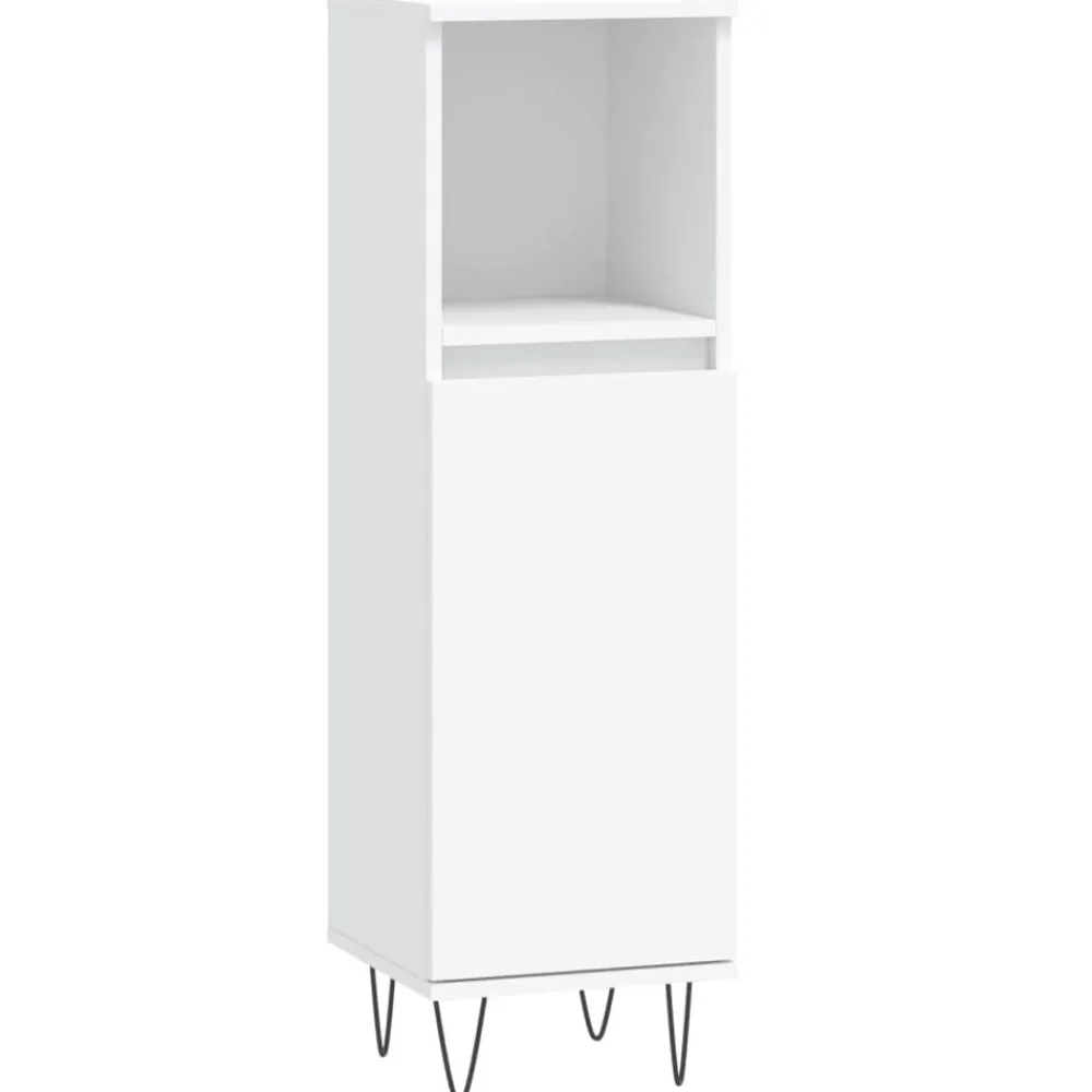 Badkamerkast 30x30x100 cm bewerkt hout>vidaXL Best