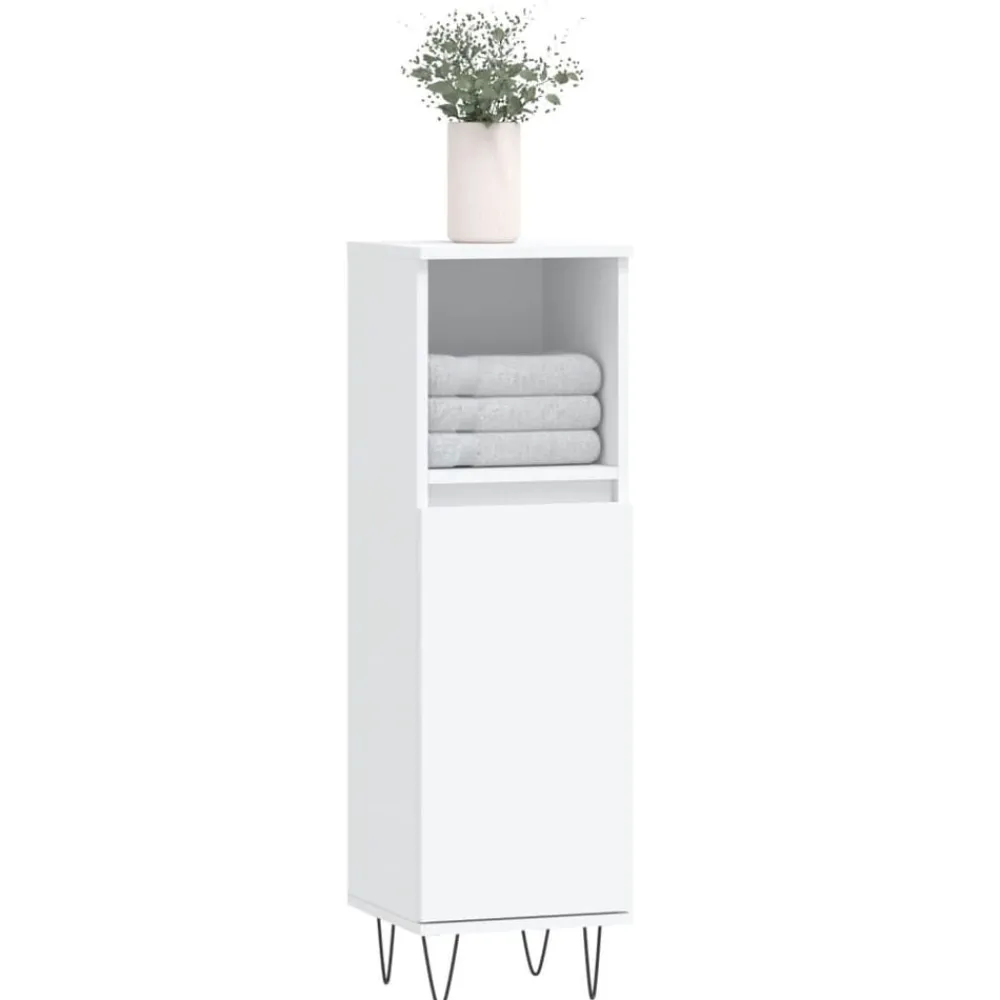 Badkamerkast 30x30x100 cm bewerkt hout>vidaXL Best