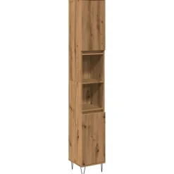 Badkamerkast 30x30x190 cm bewerkt hout>vidaXL Outlet