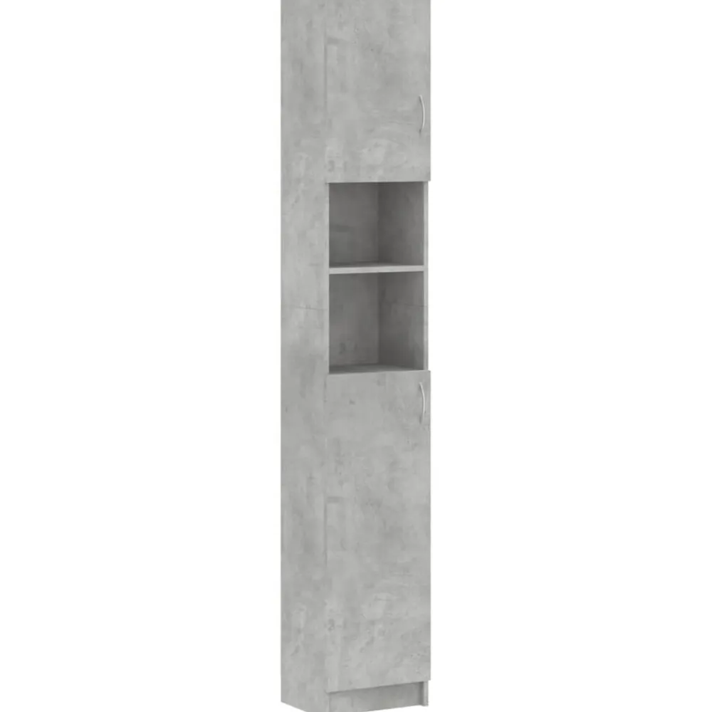 Meubelsets*vidaXL Badkamerkast 32x25,5x190 cm bewerkt hout Betongrijs