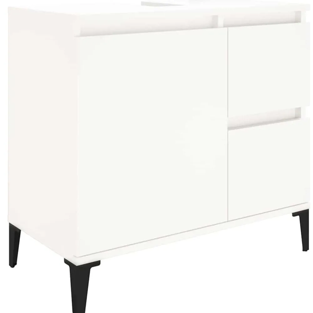 Kasten & Opbergmeubelen*vidaXL Badkamerkast 65x33x60 cm bewerkt hout Wit