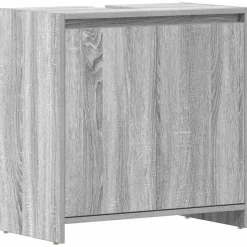 Badkamerkast 60x33x61 cm bewerkt hout eikenkleurig>vidaXL Clearance