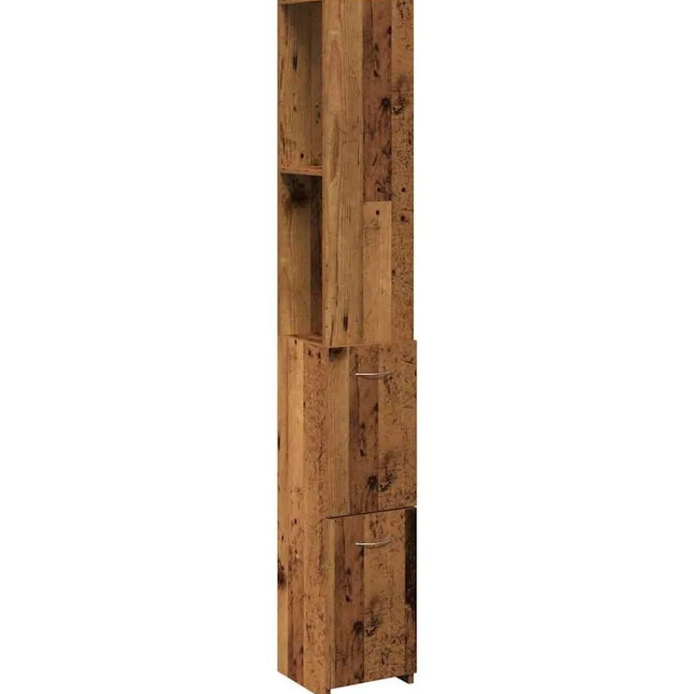 Meubelsets*vidaXL Badkamerkast 25x25x170 cm bewerkt hout kleurig Oud hout