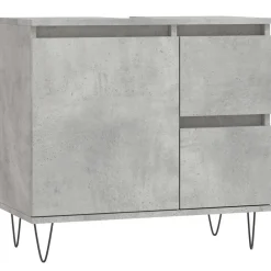Meubelsets*vidaXL Badkamerkast 65x33x60 cm bewerkt hout Betongrijs