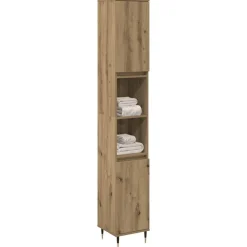 Badkamerkast 30x30x190 cm bewerkt hout><noscript><img width=