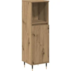 Meubelsets*vidaXL Badkamerkast 30x30x100 cm bewerkt hout artisanaal eikenkleurig