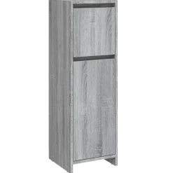 Meubelsets*vidaXL Badkamerkast 30x30x95 cm bewerkt hout eikenkleurig Grijs sonoma