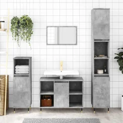 Badkamerkast 30x30x100 cm bewerkt hout>vidaXL Outlet